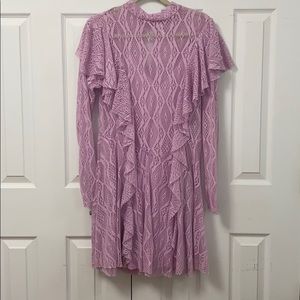 Free People Boho Ruffle Long Sleeve Dress